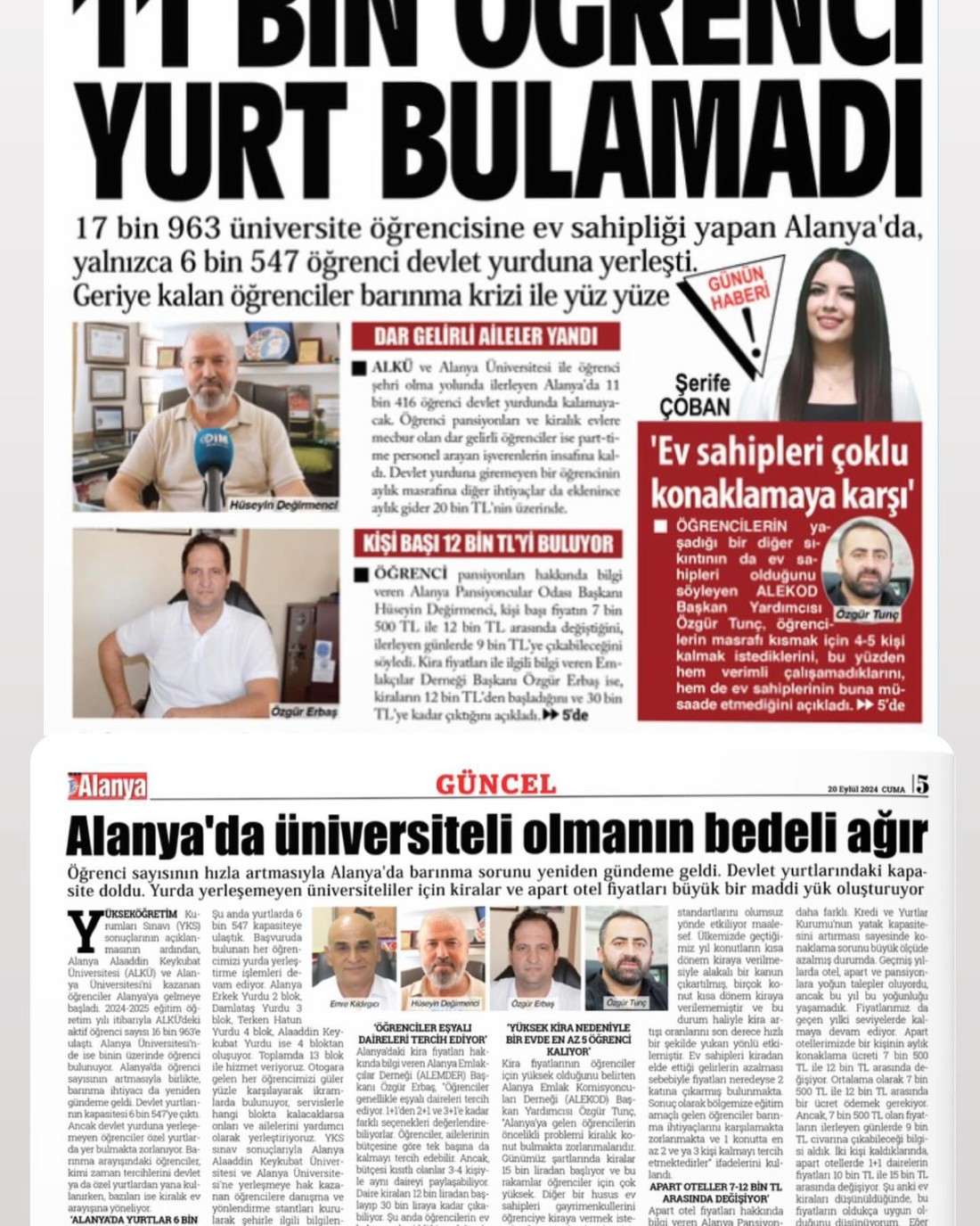 11 bin öğrenci yurt bulamadı